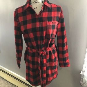 Agnes @ Dora Buffalo plaid button down Sz M EUC